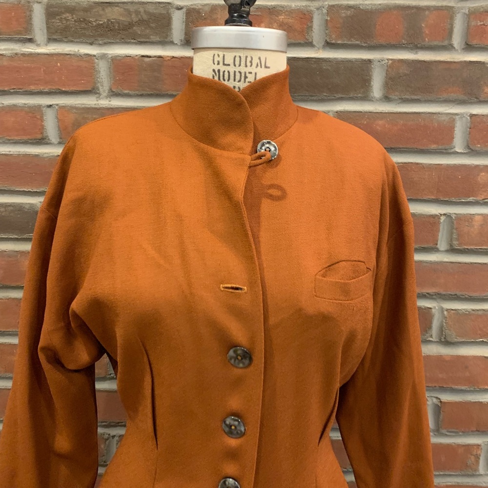 VINTAGE ORANGE FITTED JACKET - Picture 3 of 6